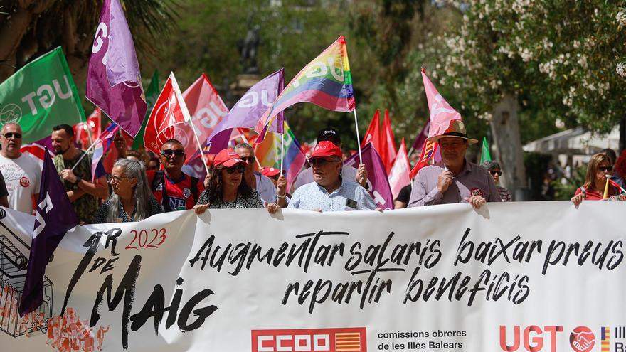 Todas las imágenes de la manifestación del Primero de Mayo en Ibiza