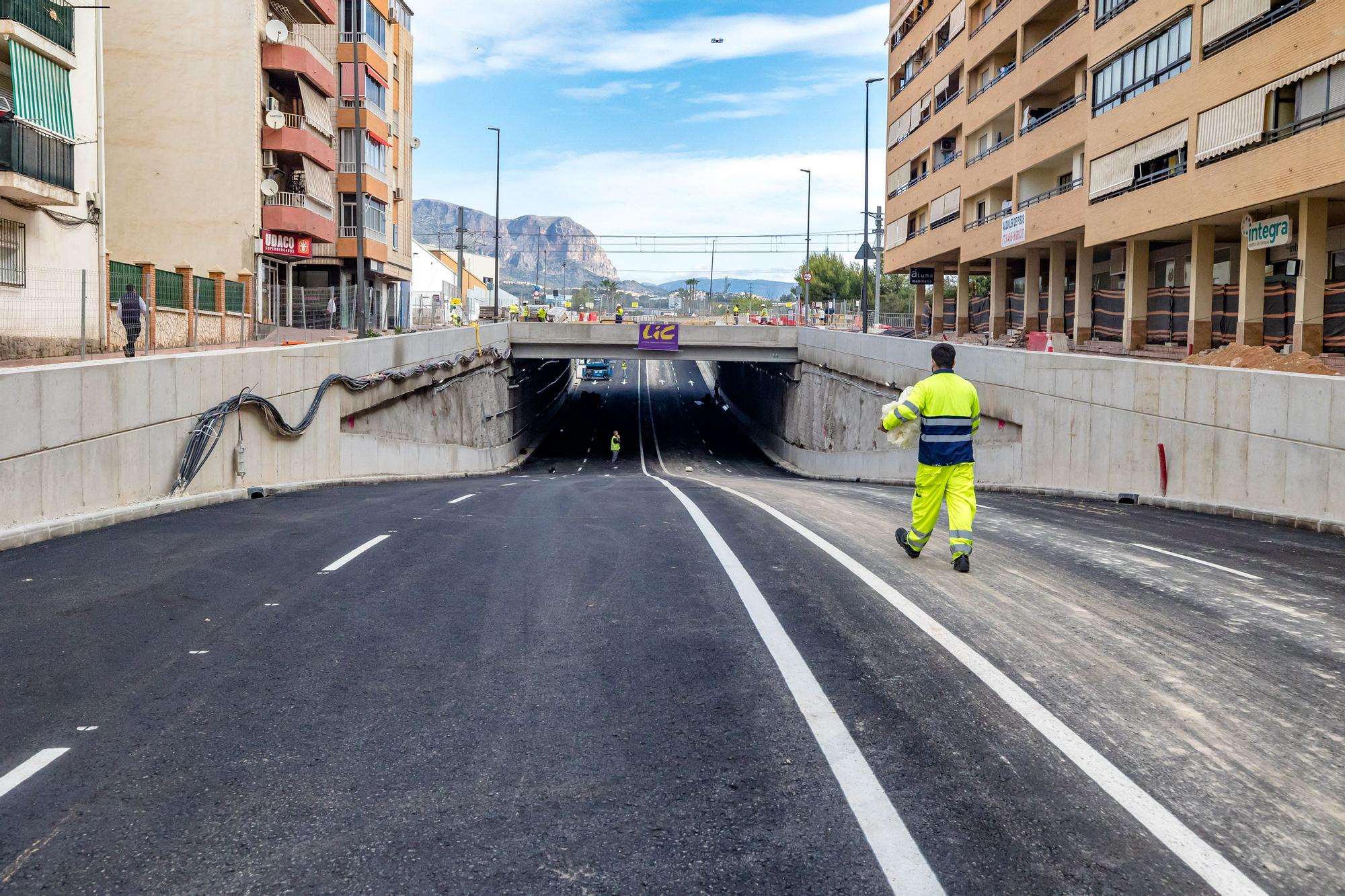 Así es el nuevo paso soterrado de la avenida Beniardà de Benidorm