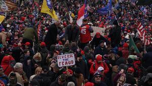 Simpatizantes de Donald Trump en su asalto al Capitolio, en Washington.