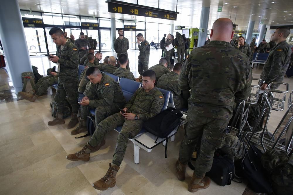 Salida de militares asturianos para Polonia