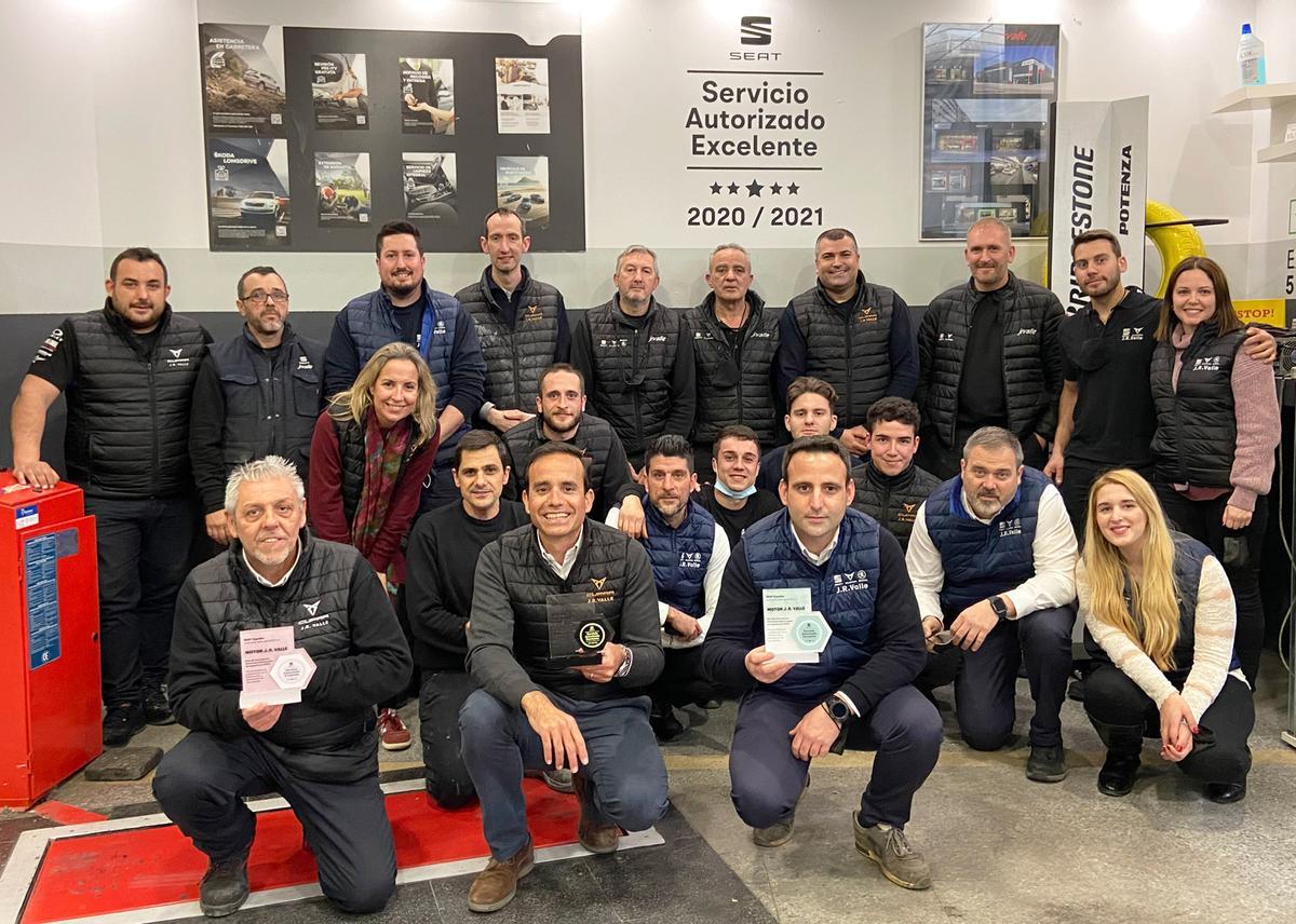 El equipo de post venta de J.R. Valle ha sido distinguido por Seat por segundo año consecutivo con el Premio Excellence.