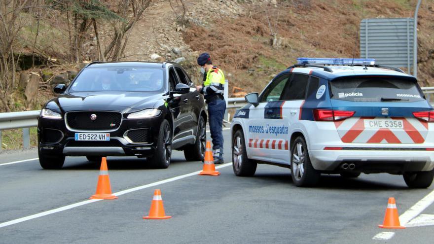 Un control de mobilitat dels Mossos d&#039;Esquadra, en una imatge d&#039;arxiu