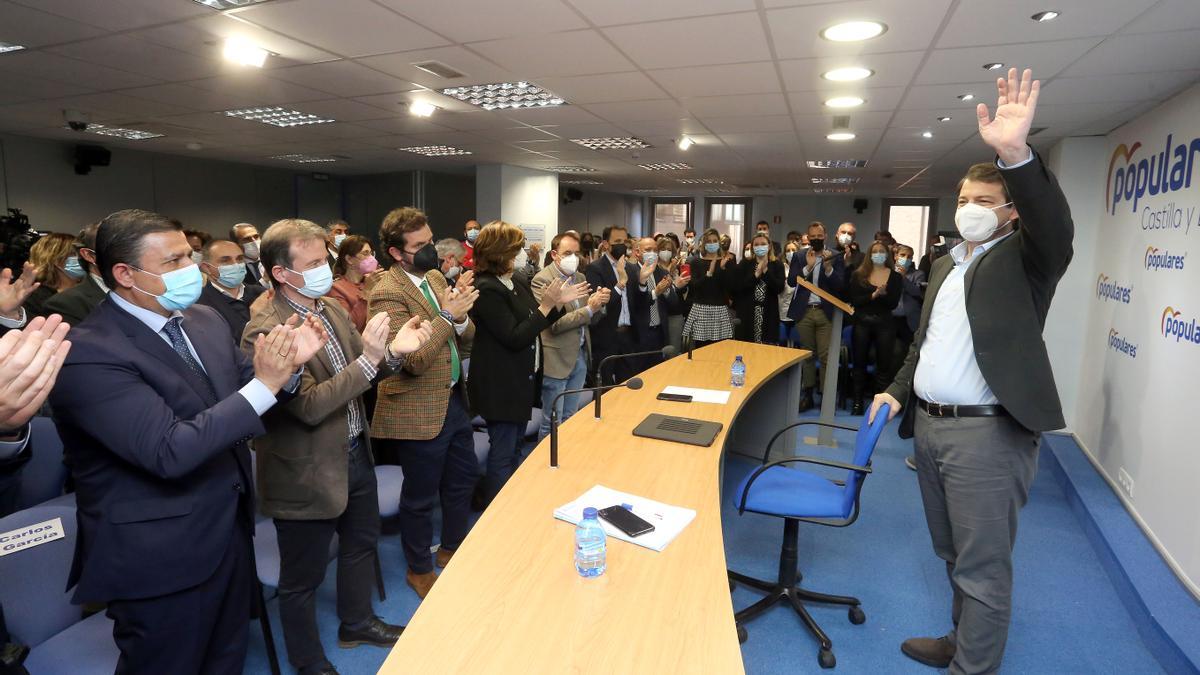 El presidente del PP de Castilla y León, Alfonso Fernández Mañueco, clausura la Junta Directiva Autonómica del Partido Popular de Castilla y León