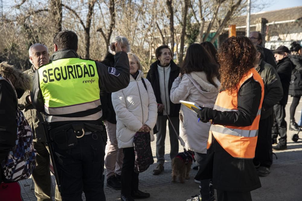 Tall de circulació de trens de les línies R11 i RG1 entre Girona i Caldes per un acte vandalisme