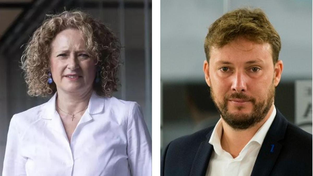 Amparo Folgado, alcaldesa de Torrent (PP) y Andrés Campos, portavoz del PSPV.