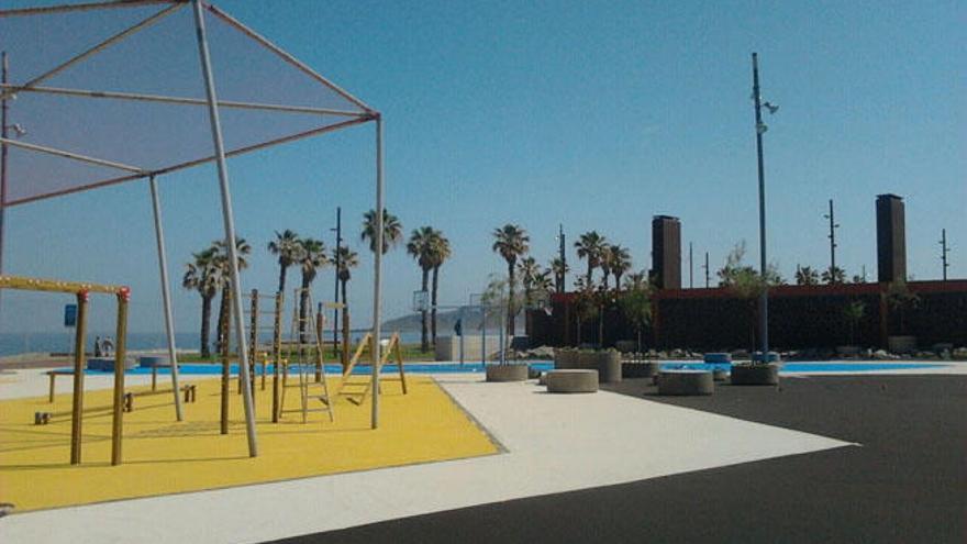 El Parque Litoral El Rincón incorpora  una zona para el deporte al aire libre