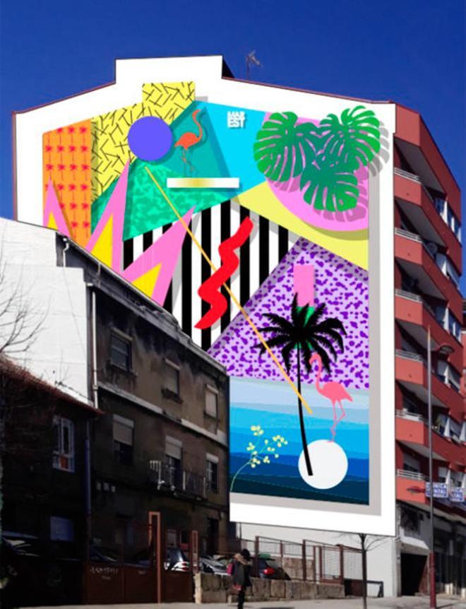 Cóctel de estilos para los quince nuevos murales de Vigo