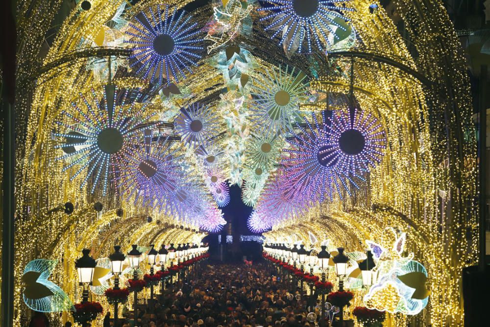 Encendido de las luces de Navidad de Larios en Málaga