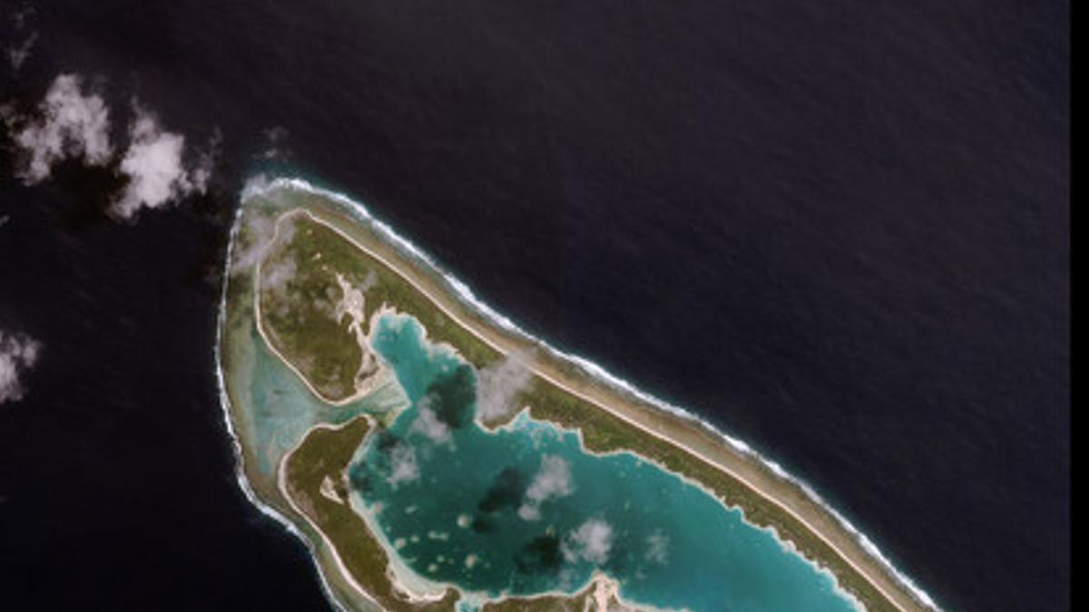 La isla de Nikumaroro, de la república de Kiribati.