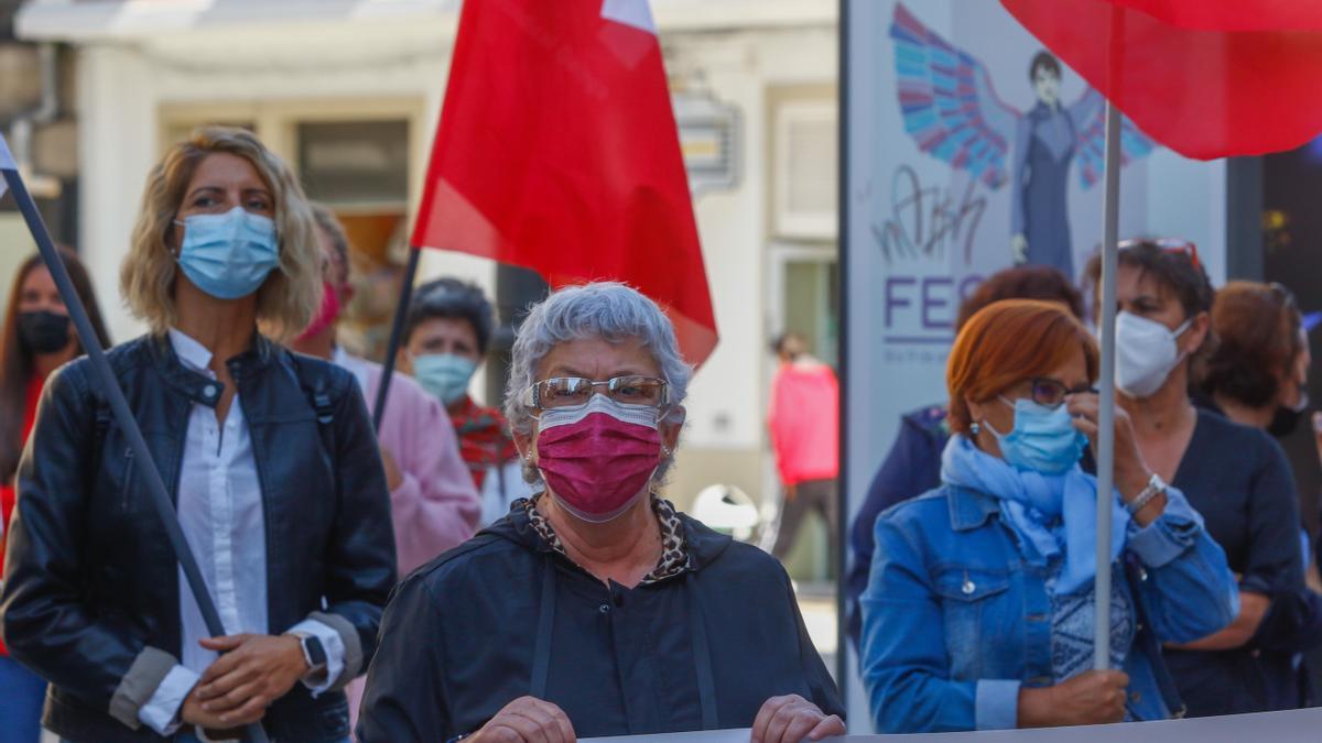 Un momento de la protesta.