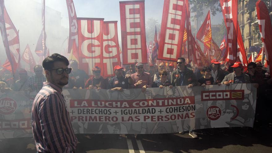 UGT y CCOO se movilizan en Aragón por subir los salarios y contener la inflación