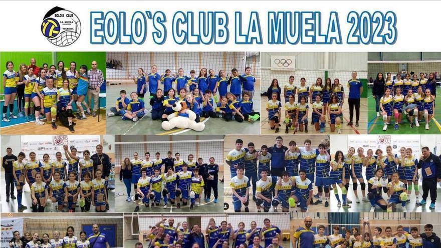 Montaje con los diferentes equipos que forman el club.