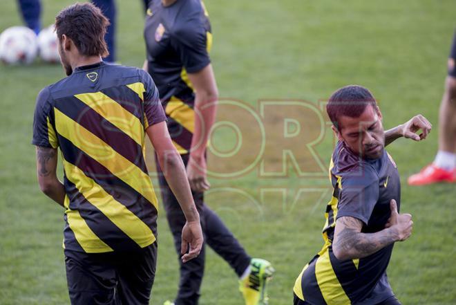 Las mejores imágenes del Barça en el entrenamiento del Calderón