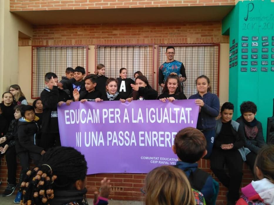 Acciones en los centros educativos por el 25N