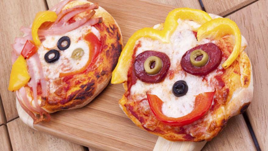 Recetas de verduras para niños: Minipizzas vegetales.