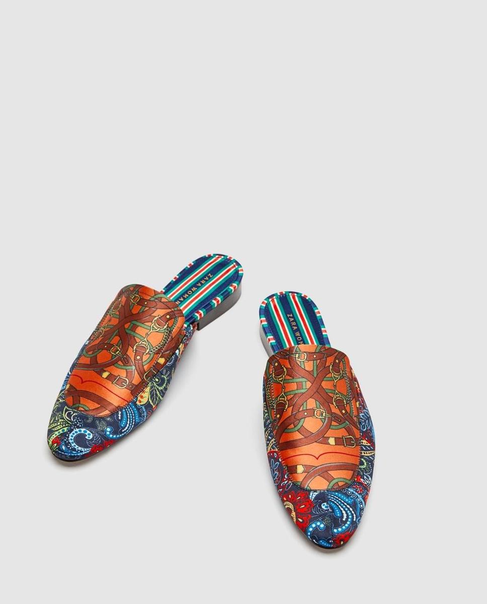 Mocasines estampados de Zara