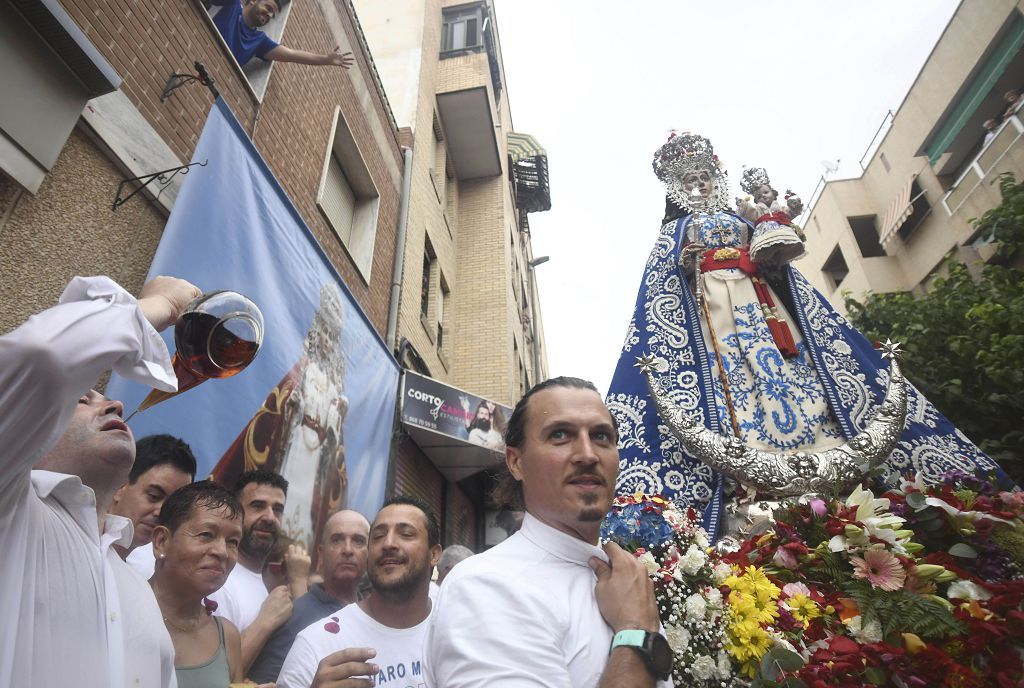 Romería de Murcia: Misa previa y primer tramo del recorrido