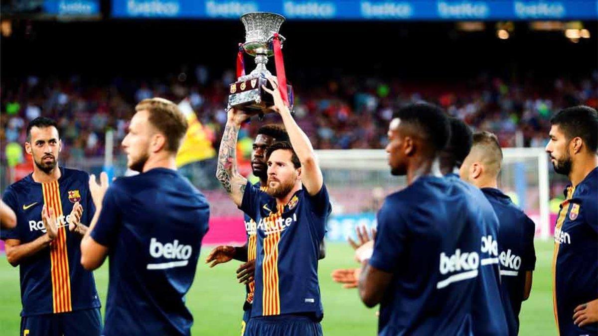 Messi levantó el último título de la Supercopa de España