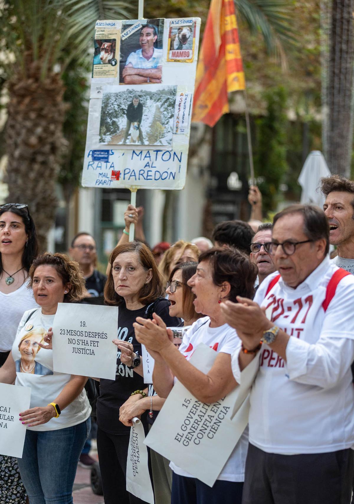 Las asociaciones de víctimas de la dana protestan en Alicante