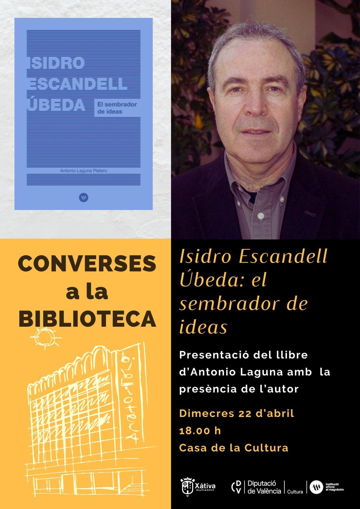 Cartel de la presentación del libro sobre Isidro Escandell.