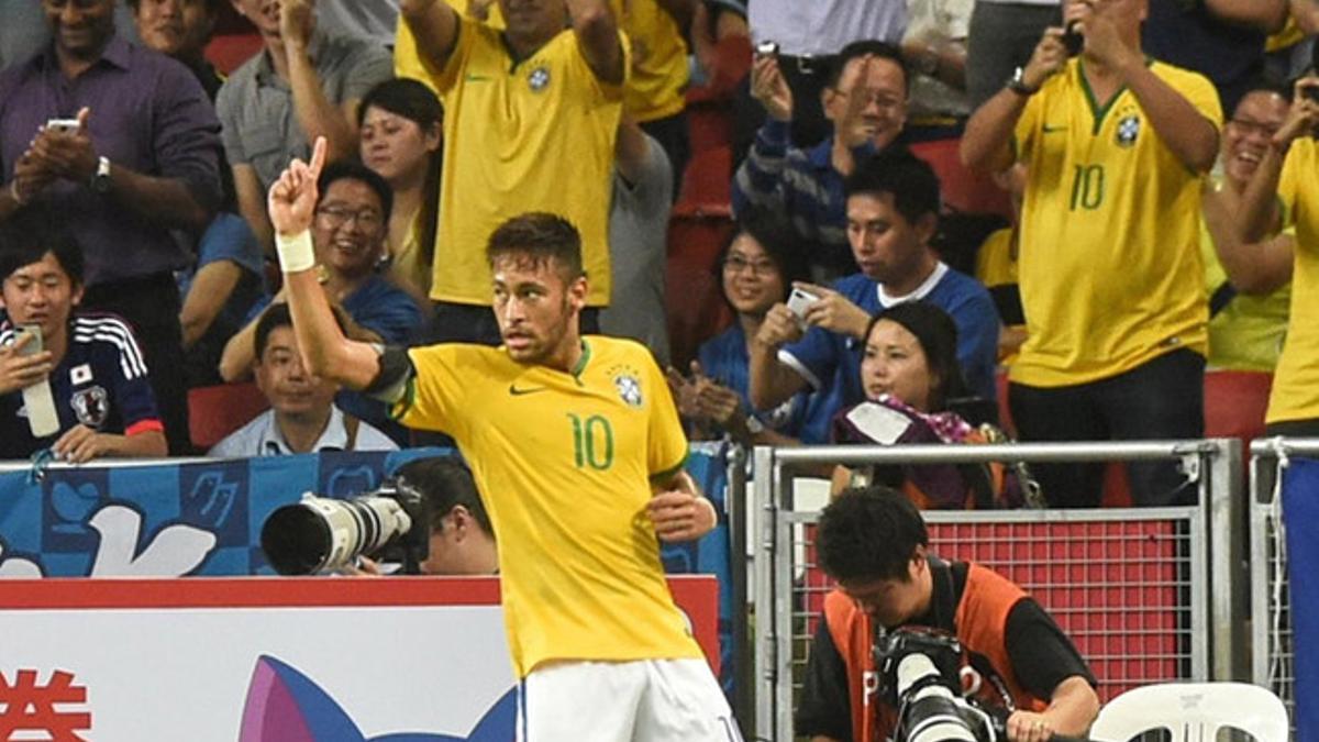 Neymar fue el protagonista indiscutible del amistoso en Japón