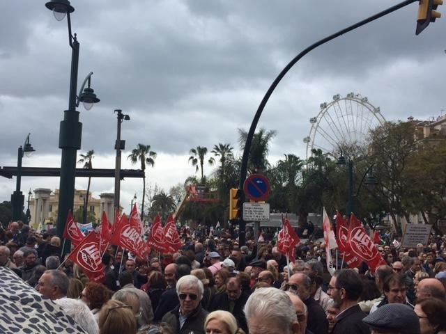 Concentración en Málaga por unas pensiones "dignas"