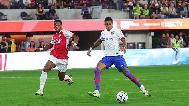 Raphinha marcó el segundo gol del partido contra el Arsenal Raphinha marcó el segundo gol del partido contra el Arsenal