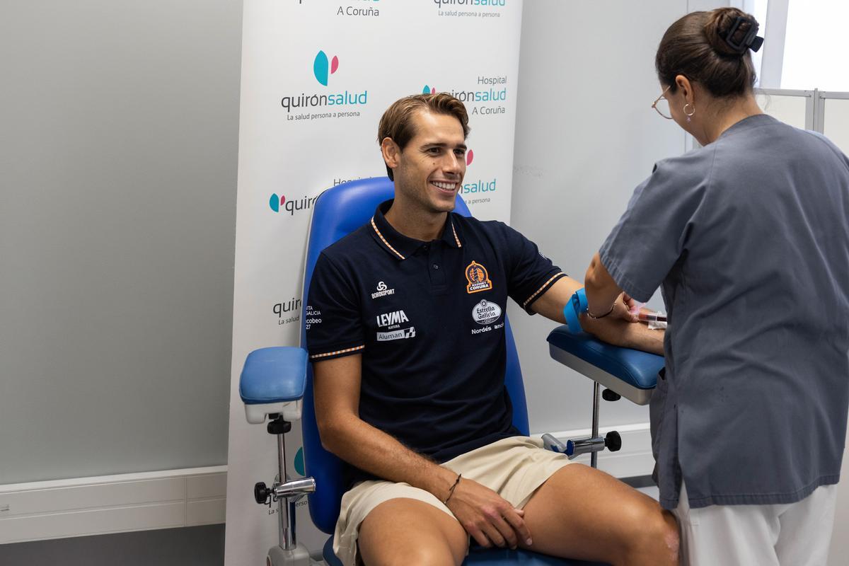 Guillem Jou, durante las pruebas médicas.