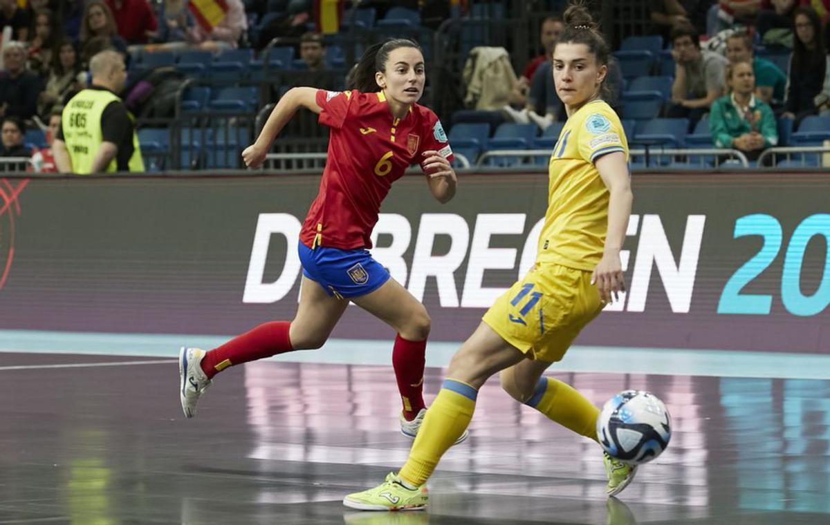 Luci, durante la final contra Ucrania. |   // RFEF