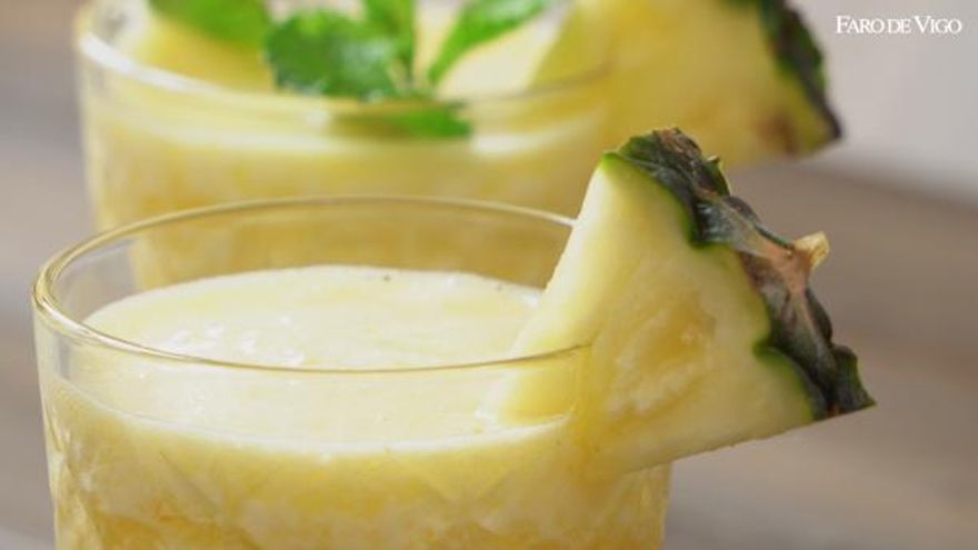 Batido de yogur y piña la bebida  que te ayuda a reducir el abdomen