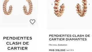 Cartier vende por error unos pendientes por 13 euros