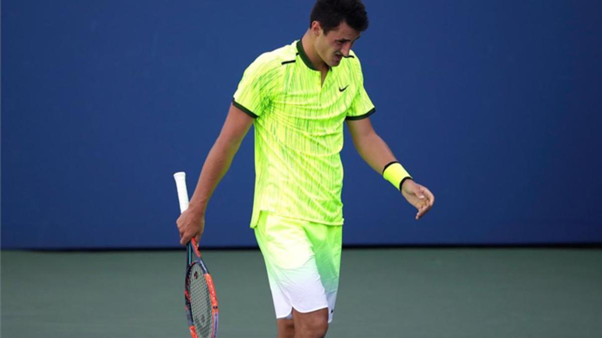 Tomic no pudo esconder su enfado