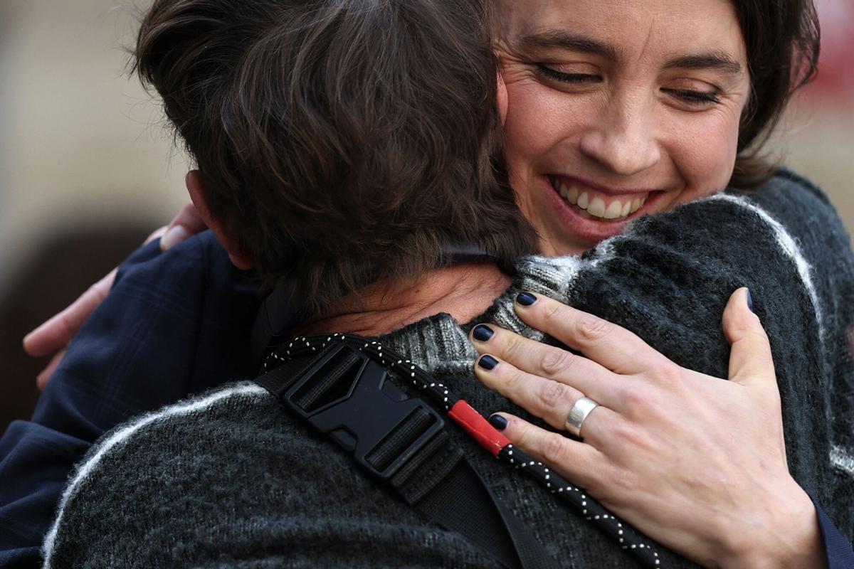 Adele Haenel en los juzgados, tras conocer la sentencia.