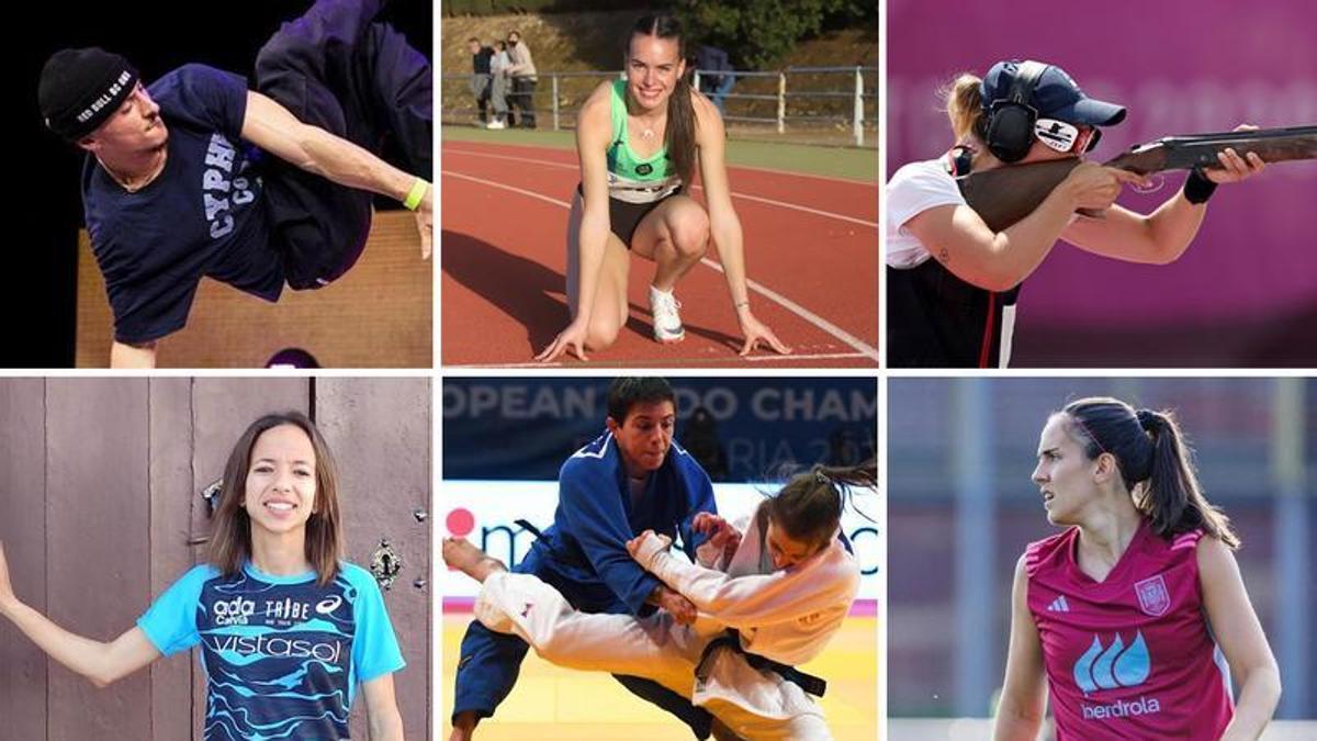 Los seis deportistas cordobeses que aspiran a participar en los Juegos Olímpicos 2024.