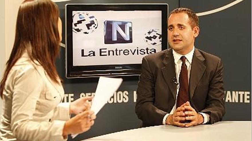 Jorge Alarte, anoche, durante la entrevista en LevanteTV.