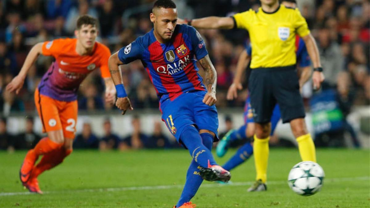 Neymar falló un penalti ante el City