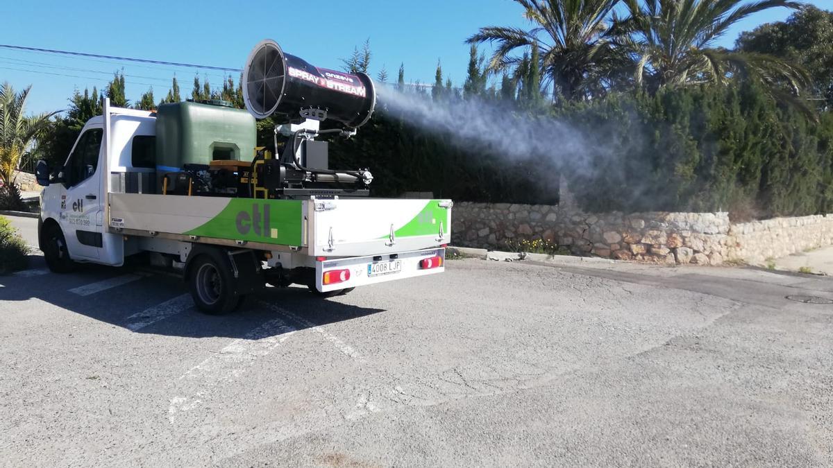 Nebulización perimetral con un cañón super inject