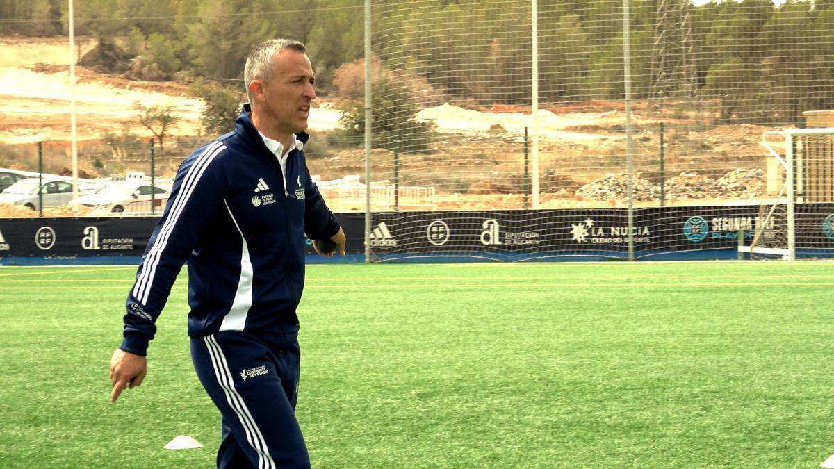 Juanma Garrido, durant la preparació de l'Europeu el passat dijous a La Nucia.