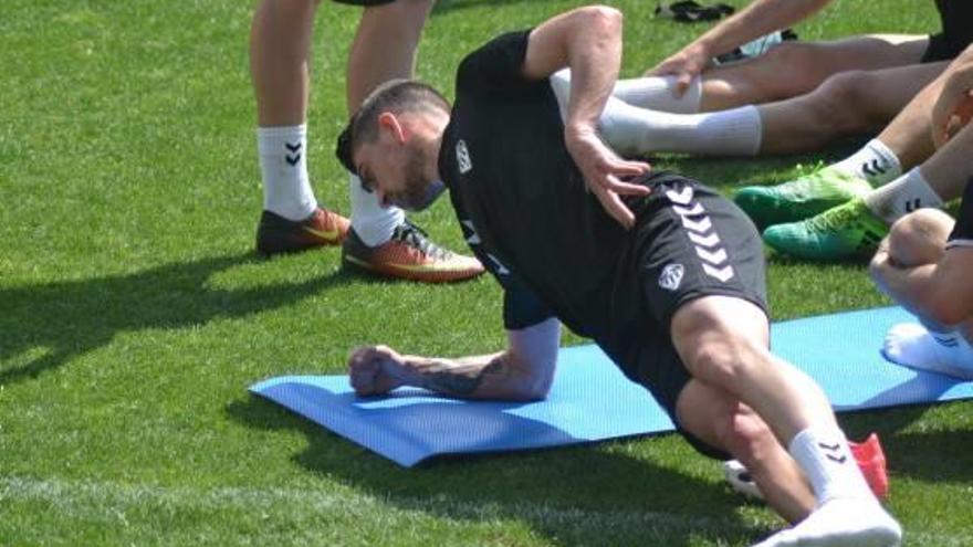 Entrenamiento Pablo Hernández, jugador albinegro por un día