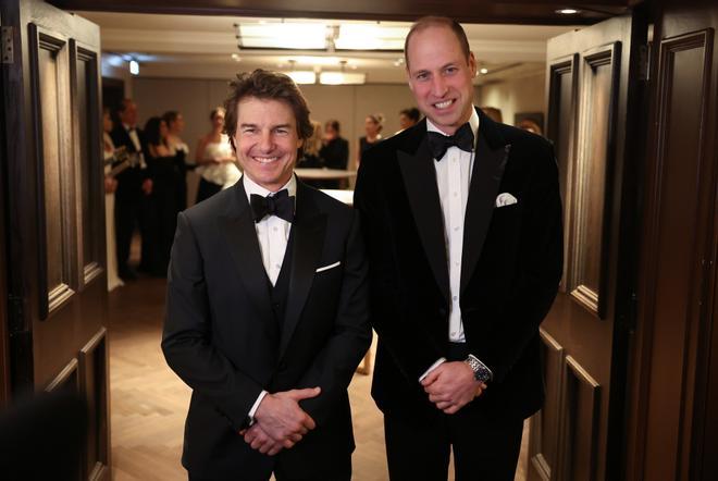 El actor Tom Cruise y el príncipe William coinciden en una gala en Londres
