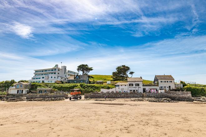 El tractor del mar en la isla de Burgh