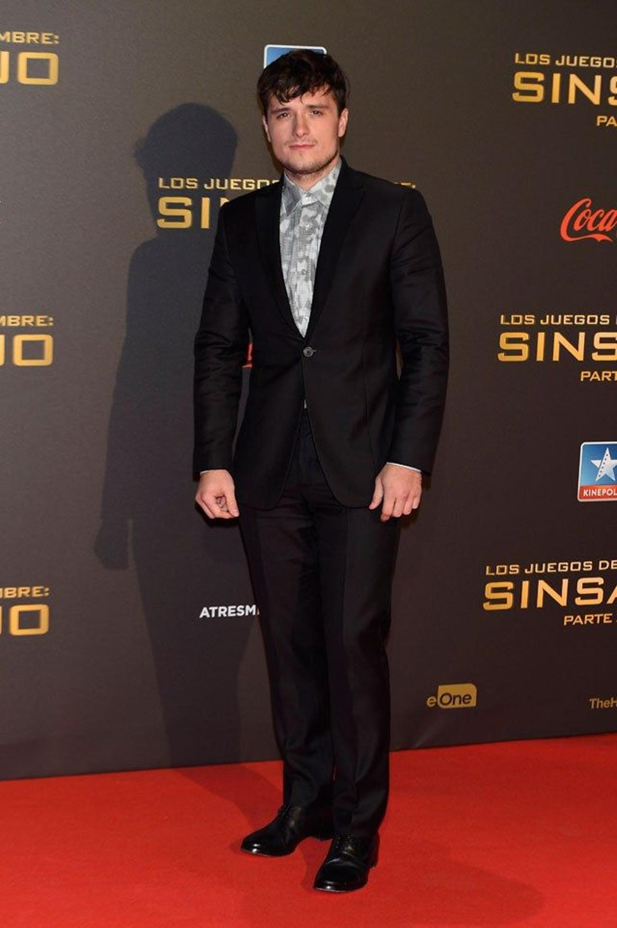 Josh Hutcherson, en la première de Los juegos del hambre. Sinsajo. Parte 2 en Madrid