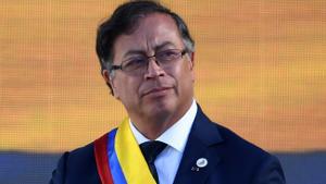 Gustavo Petro en un acto en Venezuela. 