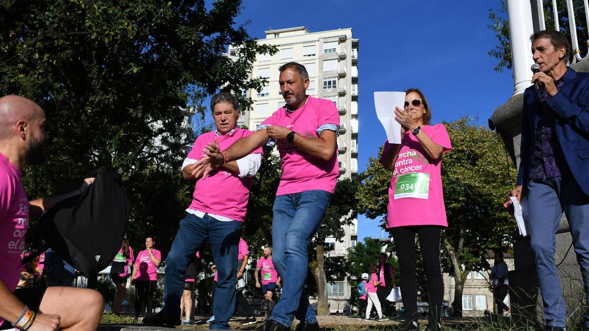 El alcalde y el concejal de Benestar Social, Marcos Rey, dieron la salidas de las dos marchas.