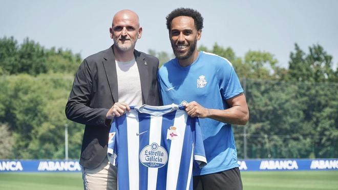 Aubameyang: "Conozco al Deportivo desde que jugaba la Champions, poder ayudarlo en Primera es importante para mí"