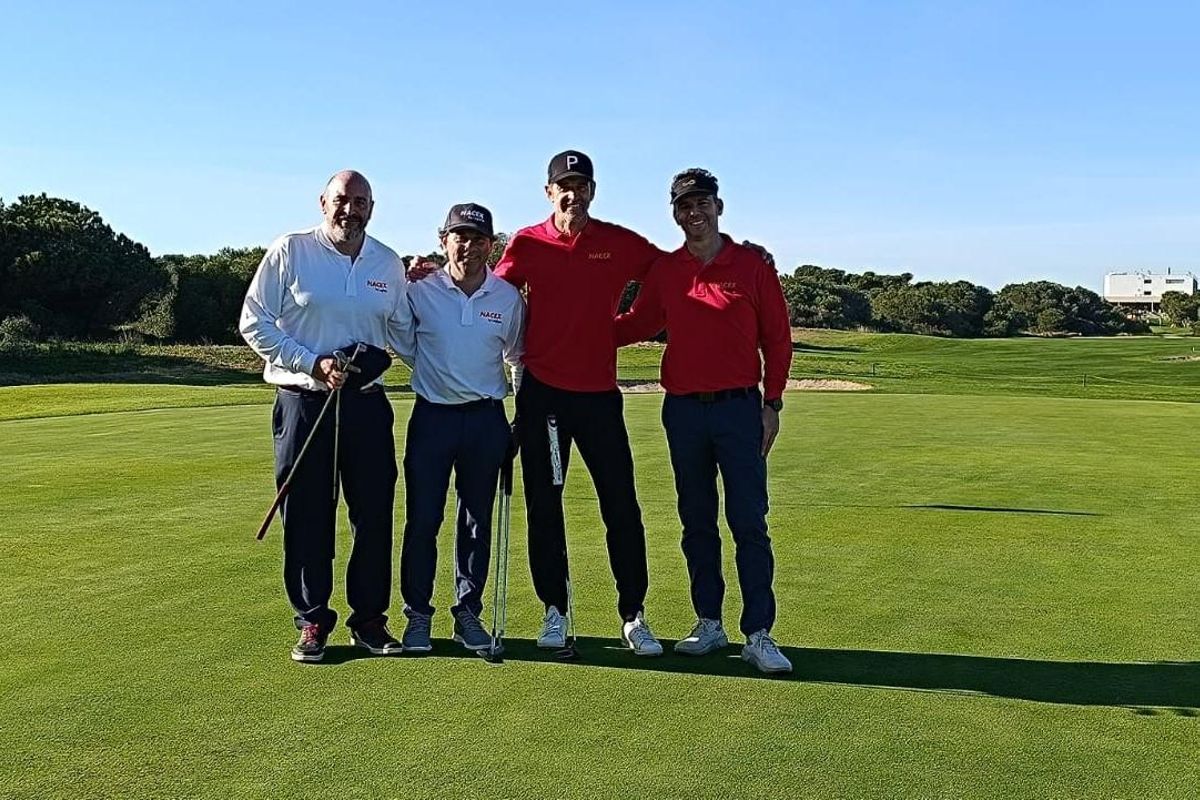 Oscar Díaz, de Pasapalabra y Gerard Autet, dos de los participantes en la NACEX Ryder Cup