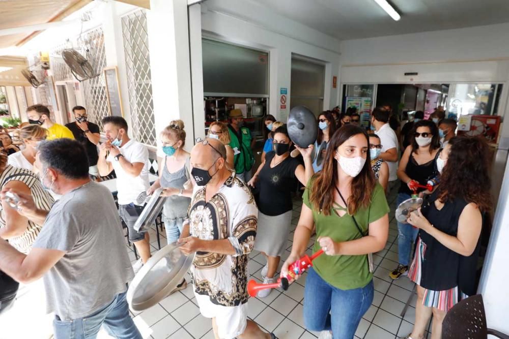 Manifestación de los comerciantes.