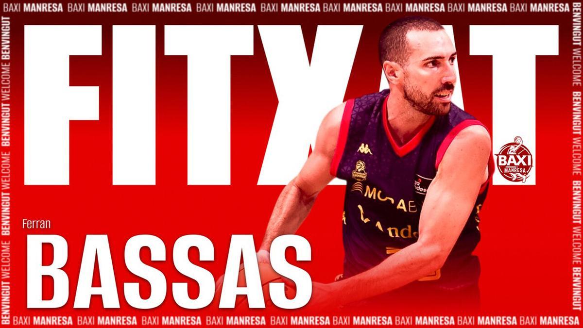Ferran Bassas, el segundo refuerzo del BAXI Manresa para su linea exterior