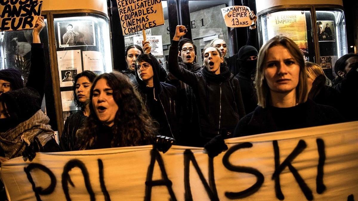 Manifestación contra Polanski