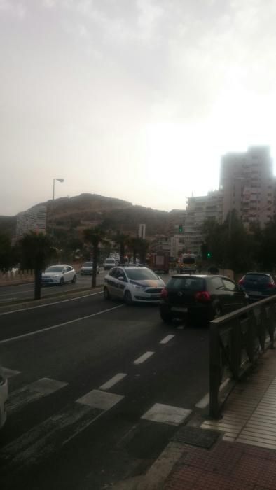 Cuatro heridos en una colisión de dos coches en la Albufereta